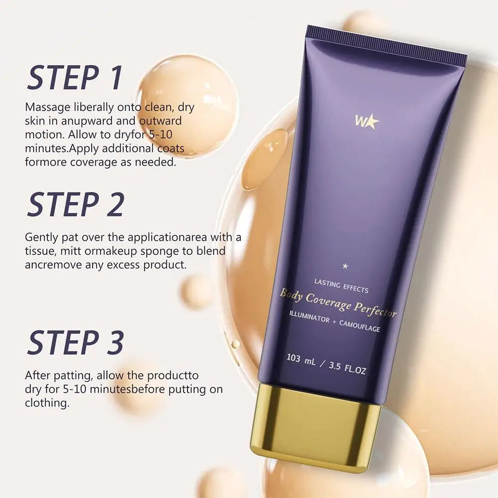 Body Tattoo Concealer Curing Cream  Tattoo Dark Spot High Coverage Waterproof Sweat Proof Natural Traceless Coverage