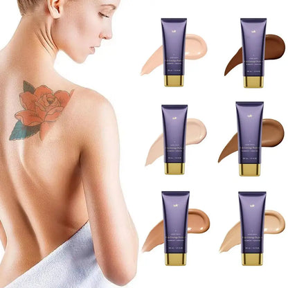 Body Tattoo Concealer Curing Cream  Tattoo Dark Spot High Coverage Waterproof Sweat Proof Natural Traceless Coverage