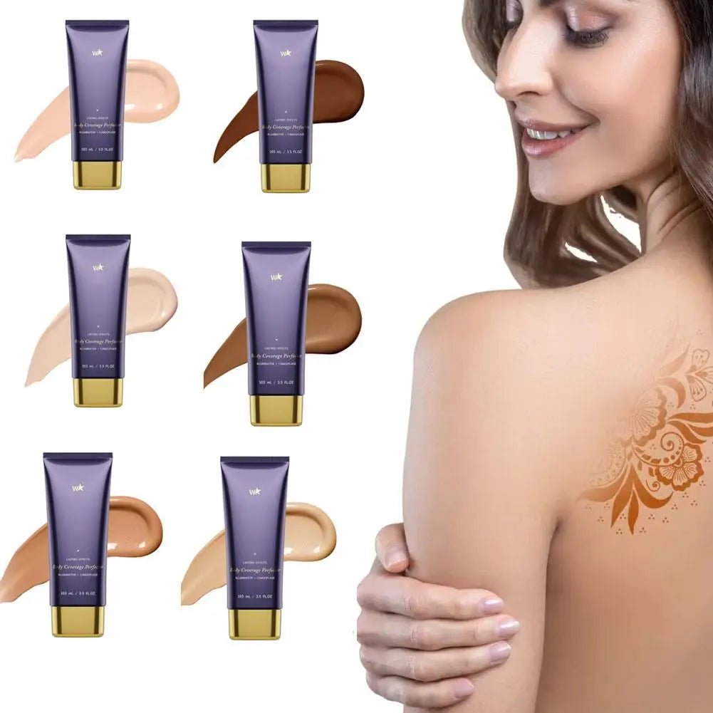 Body Tattoo Concealer Curing Cream  Tattoo Dark Spot High Coverage Waterproof Sweat Proof Natural Traceless Coverage