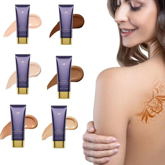 Body Tattoo Concealer Curing Cream  Tattoo Dark Spot High Coverage Waterproof Sweat Proof Natural Traceless Coverage
